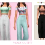 Женский наряд Viola Outfit Симс 4