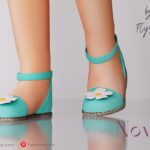 Детские босоножки Nova Sandals with Flowers Симс 4