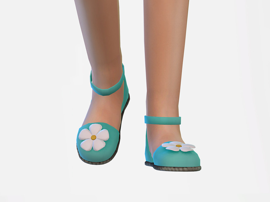 Детские босоножки Nova Sandals with Flowers Симс 4 (картинка 2)
