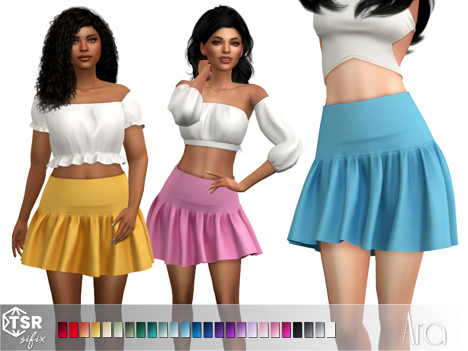 Короткая юбка Ara Skirt Симс 4