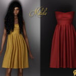 Mikele a Bright Eye Catching Dress Sims 4