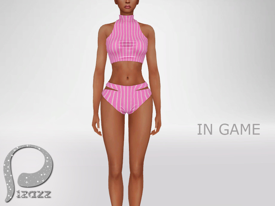 Stripe bikini bottoms Sims 4 (picture 2)