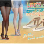 Женские сандалии beach sandals V2 Симс 4