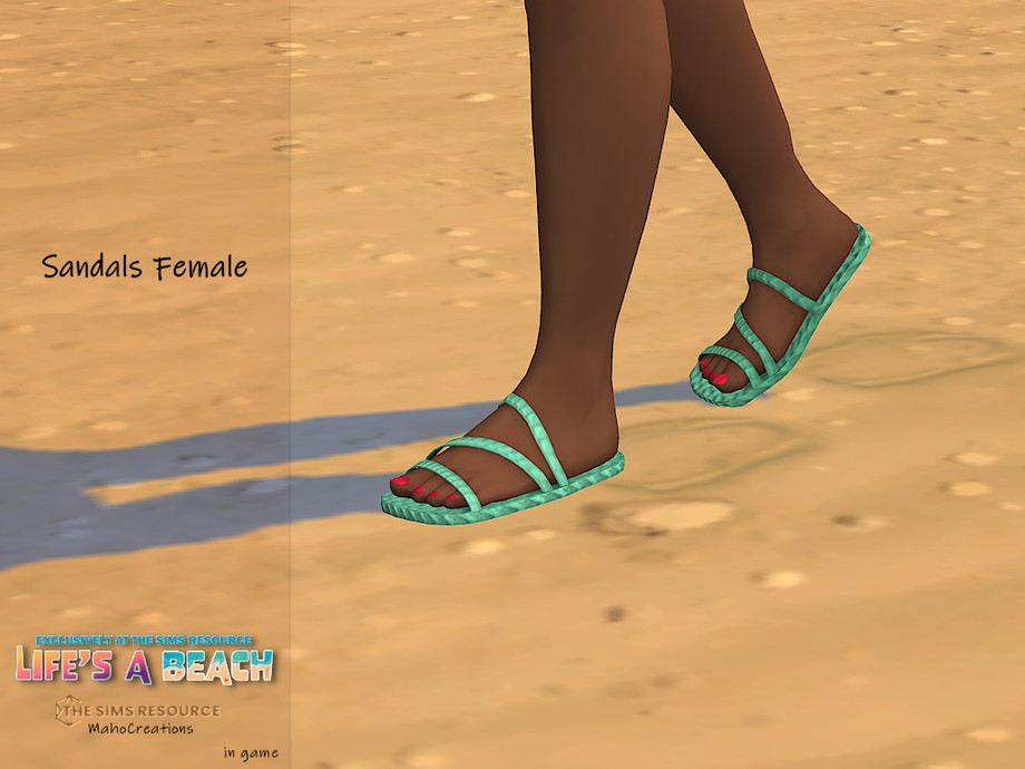 Женские сандалии Sandals Female Симс 4 (картинка 2)