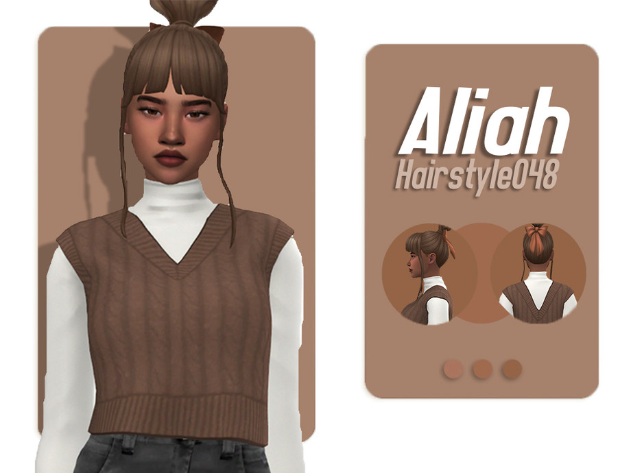Sims 4 Aliah Hairstyle