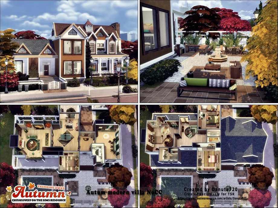 Sims 4 Autum Modern Villa (picture 2)