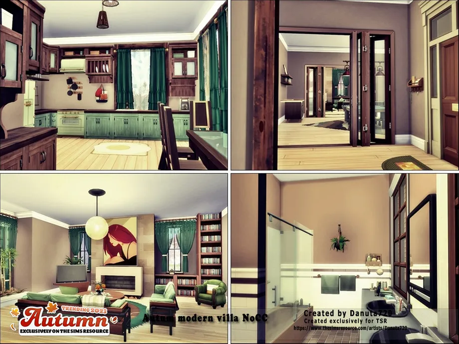 Sims 4 Autum Modern Villa (picture 3)