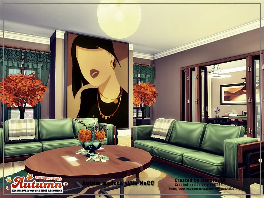 Sims 4 Autum Modern Villa (picture 4)