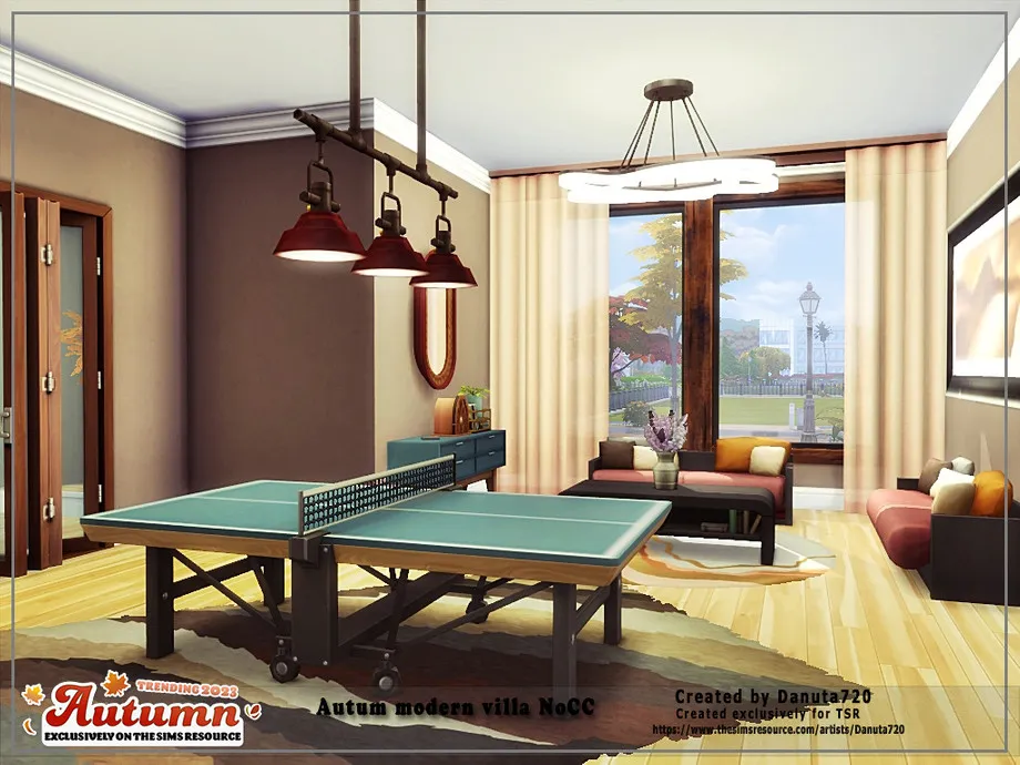 Sims 4 Autum Modern Villa (picture 5)