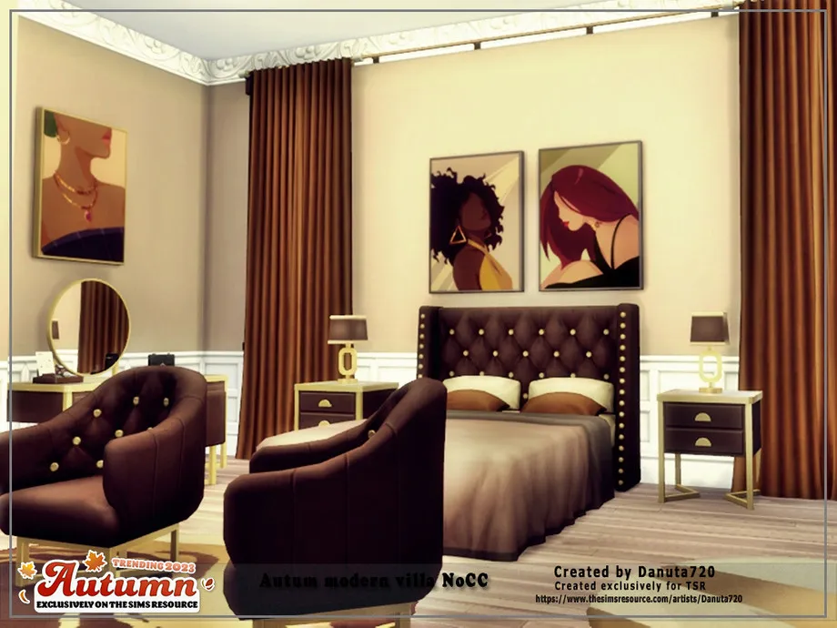 Sims 4 Autum Modern Villa (picture 6)