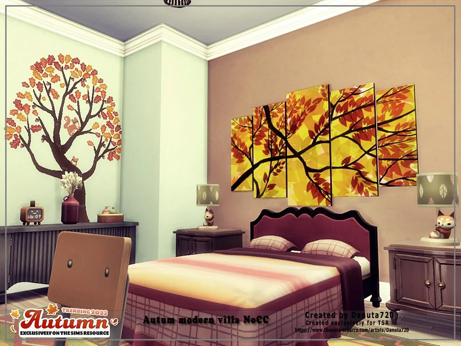 Sims 4 Autum Modern Villa (picture 8)