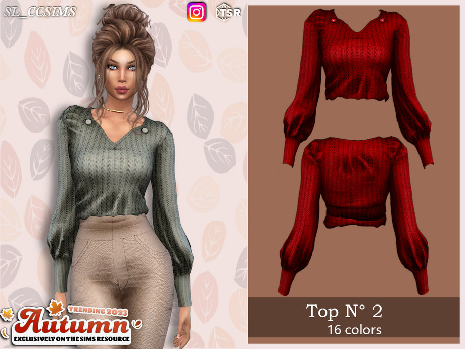 Sims 4 Autumn Top 2
