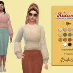 Sims 4 Autumn Wool Sweater for Women