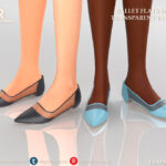 Sims 4 Ballet Flats with Transparent Inserts
