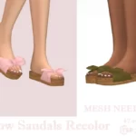 Sims 4 Bow Sandals Recolor Sims 4 Bow Sandals Recolor