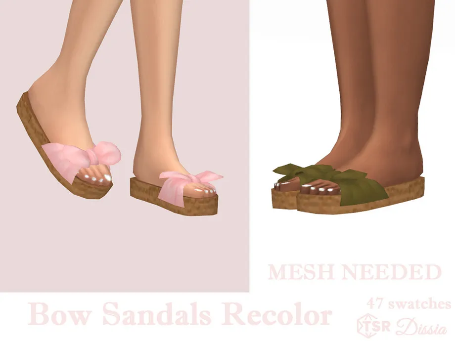 Sims 4 Bow Sandals Recolor
