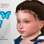 Sims 4 Butterfly Earrings V2 Toddler
