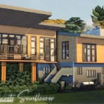 Sims 4 Concrete Sunflower House