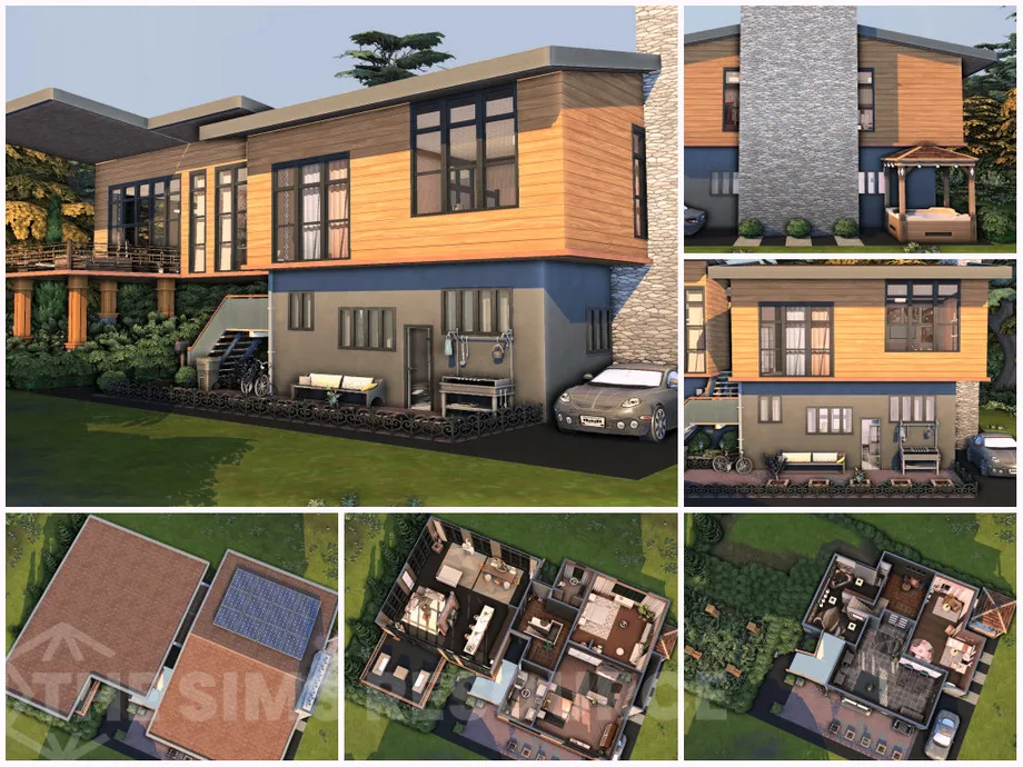 Sims 4 Concrete Sunflower House (picture 2)