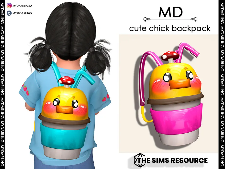 Sims 4 Cute Chick Backpack Toddler