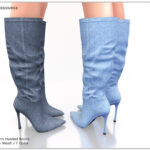 Sims 4 Denim Heeled Boots S237