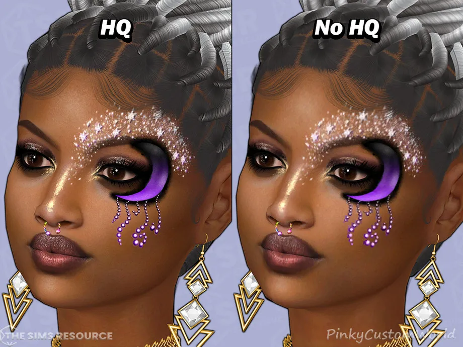 Sims 4 Facepaint N13 - Luna V2 (Left) (picture 3)