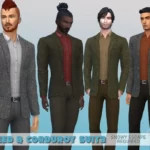Sims 4 Fall Suit in Tweed and Corduroy