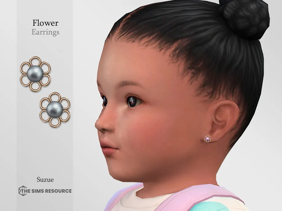 Sims 4 Flower Earrings Infant