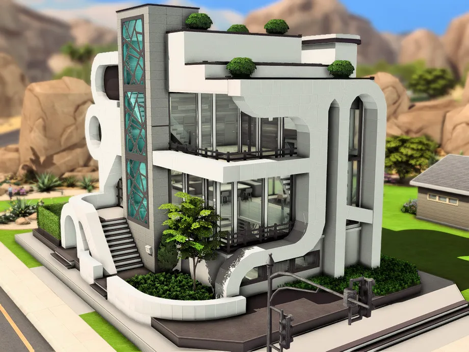 Sims 4 Futuristic Family House