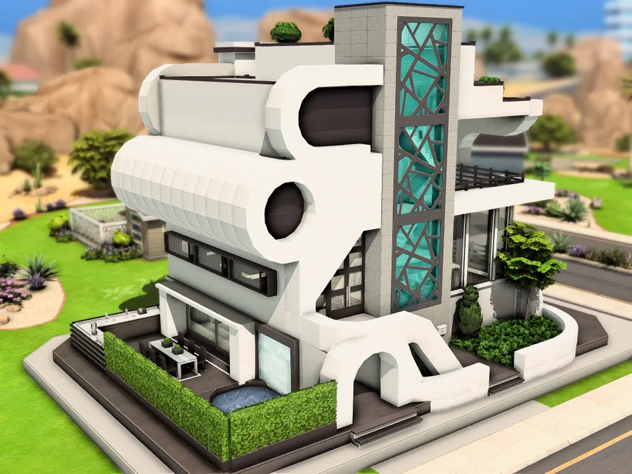 Sims 4 Futuristic Family House (picture 4)