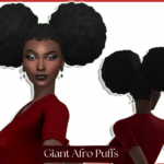 Sims 4 Hair Giant Afro Puffs
