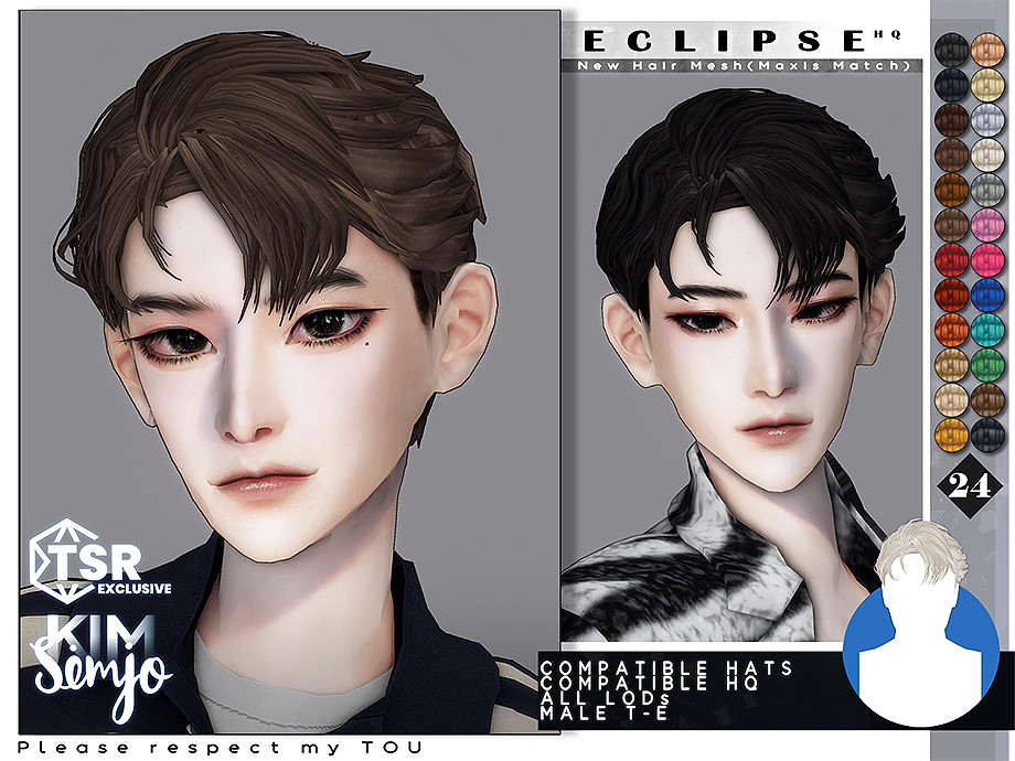 Sims 4 Male Hairstyle Eclipse Maxis Match