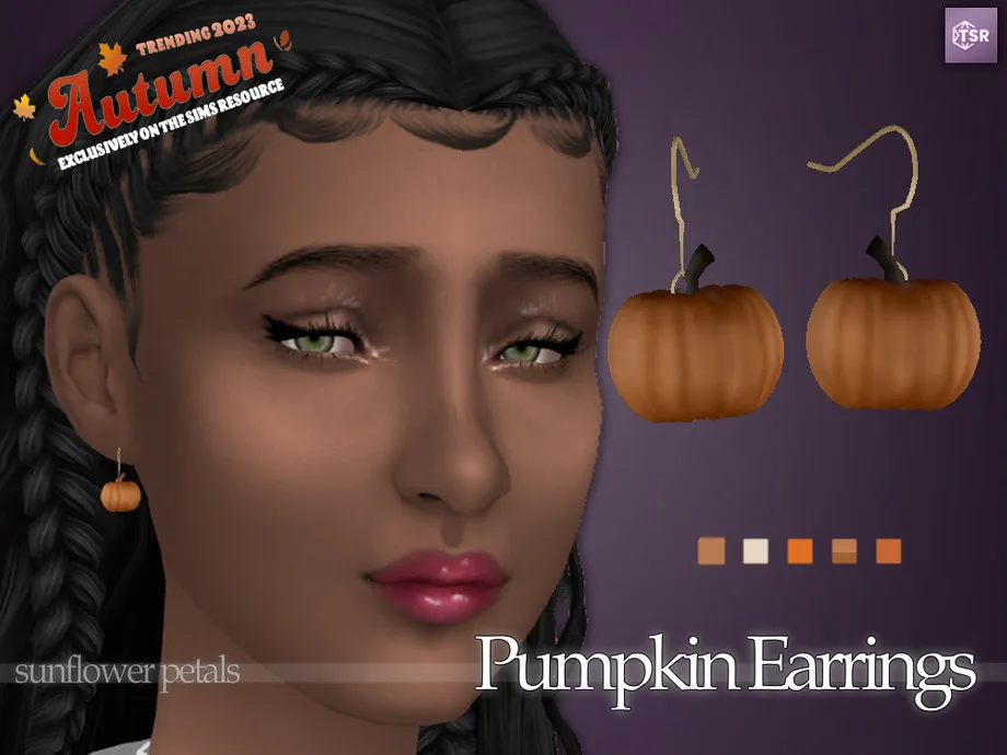 Sims 4 Pumpkin Earrings
