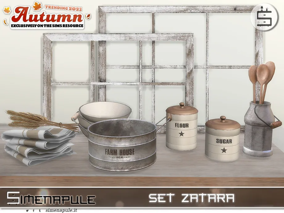 Sims 4 Set Zatara Set of Dishes (picture 3)