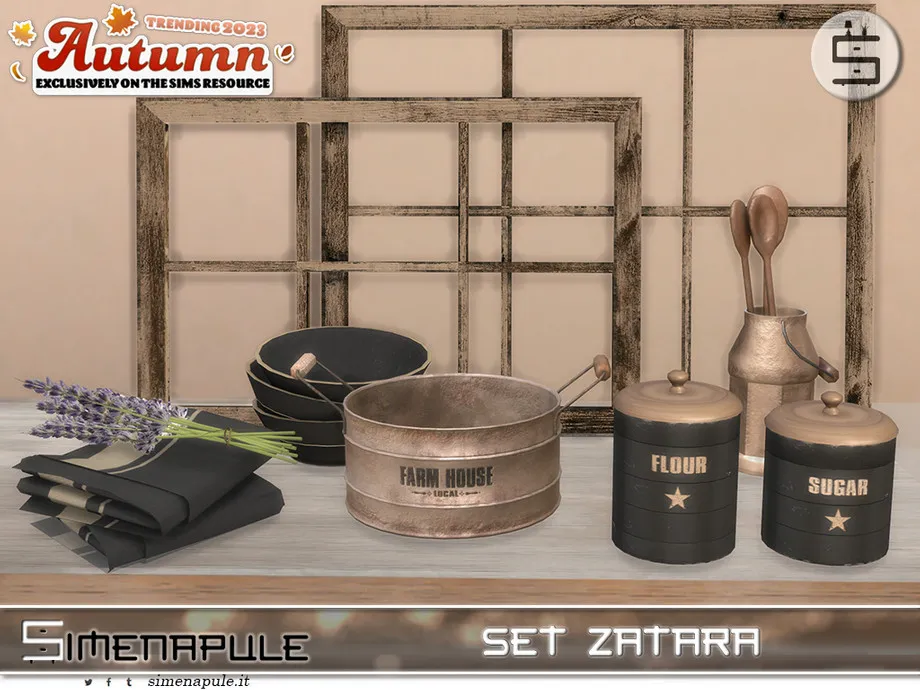Sims 4 Set Zatara Set of Dishes (picture 4)