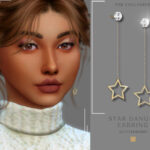 Sims 4 Star Dangle Earrings