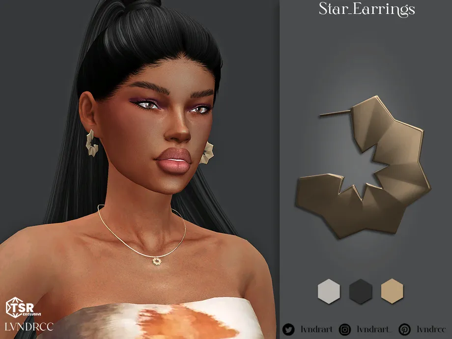 Sims 4 Star Earrings