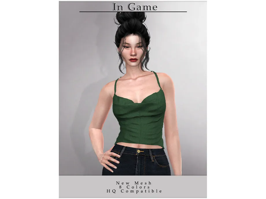 Sims 4 Strappy Blouse T-498 (picture 2)