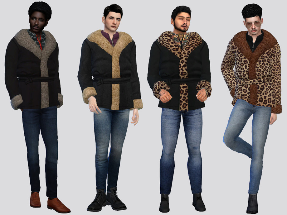 Sims 4 Thick Faux Fur Jacket