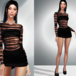 Sims 4 Tulle Mini Dress DO057
