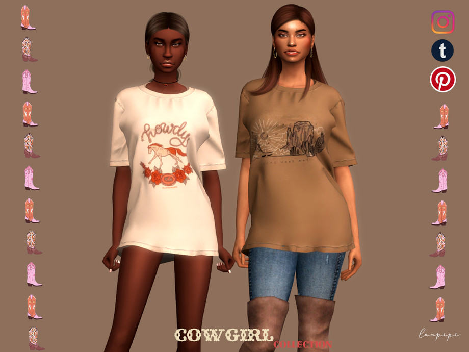 Sims 4 Women Long T-shirt TP487