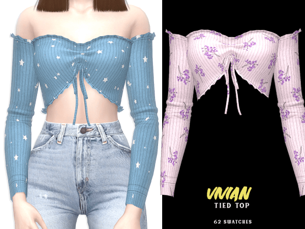 Топ Vivian Tied Top Sims 4