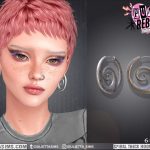 Серьги Thick Spiral Hoop Earrings Sims 4 Thick Spiral Hoop Earrings