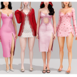 Коллекция платьев Soft Girl Collection Sims 4 a