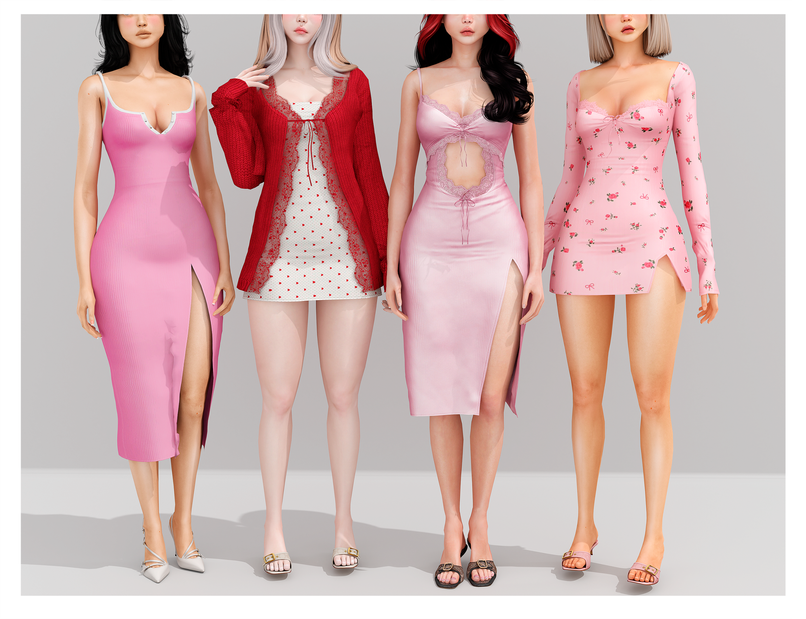 Коллекция платьев Soft Girl Collection Sims 4