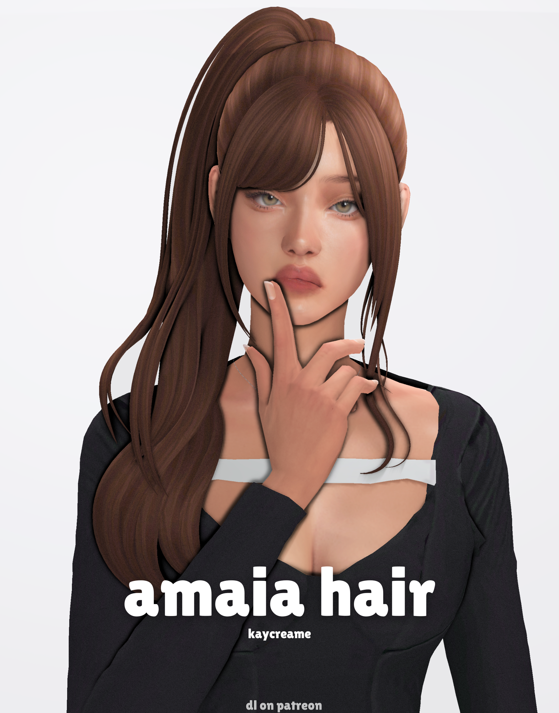 Женская Прическа Amaia Hair Sims 4