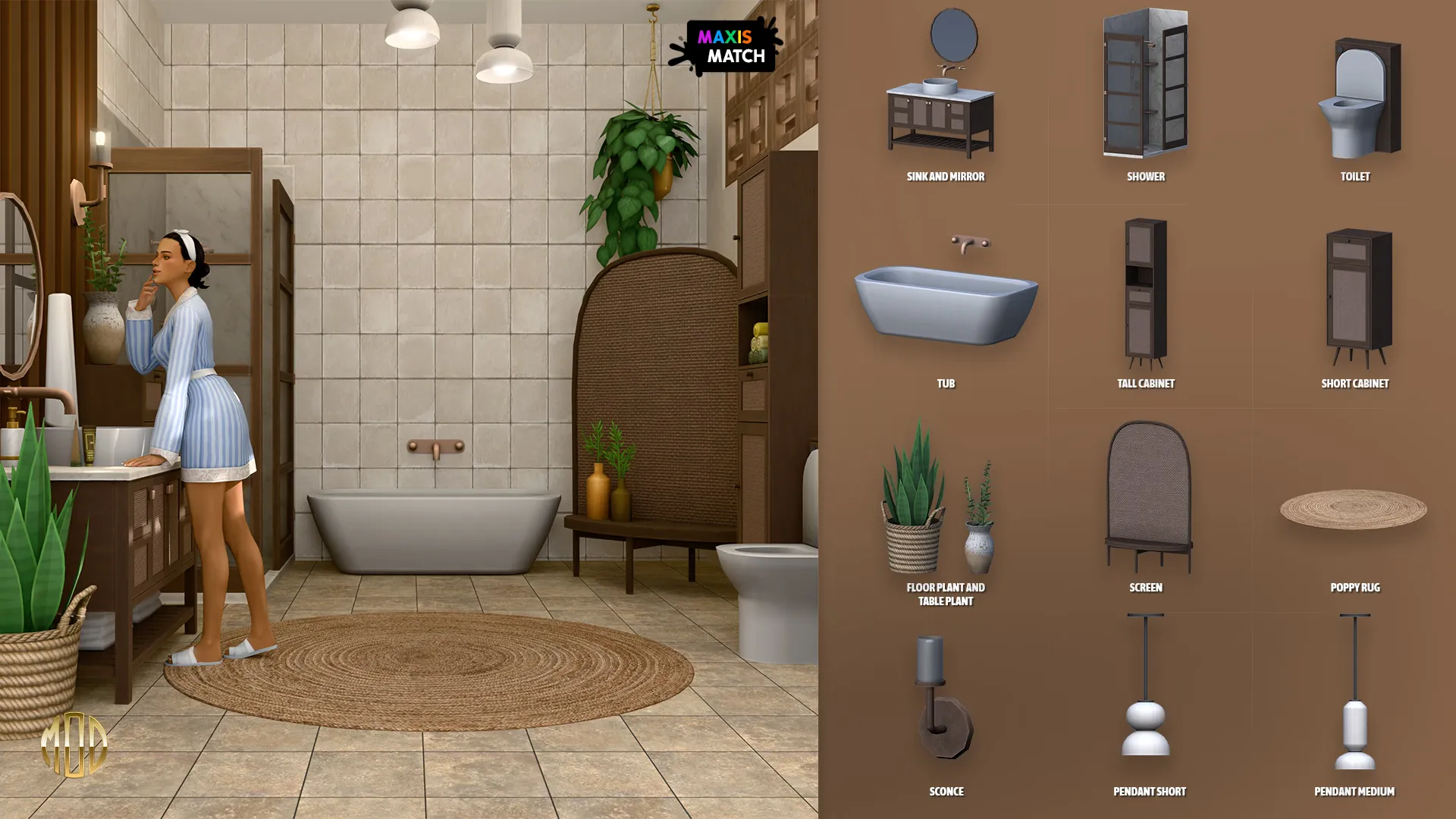 Ванная Rowan Bathroom Sims 4