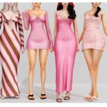 Коллекция платьев Pink Shine Collection Sims 4