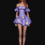 Платье Butterfly Bubble Dress Sims 4