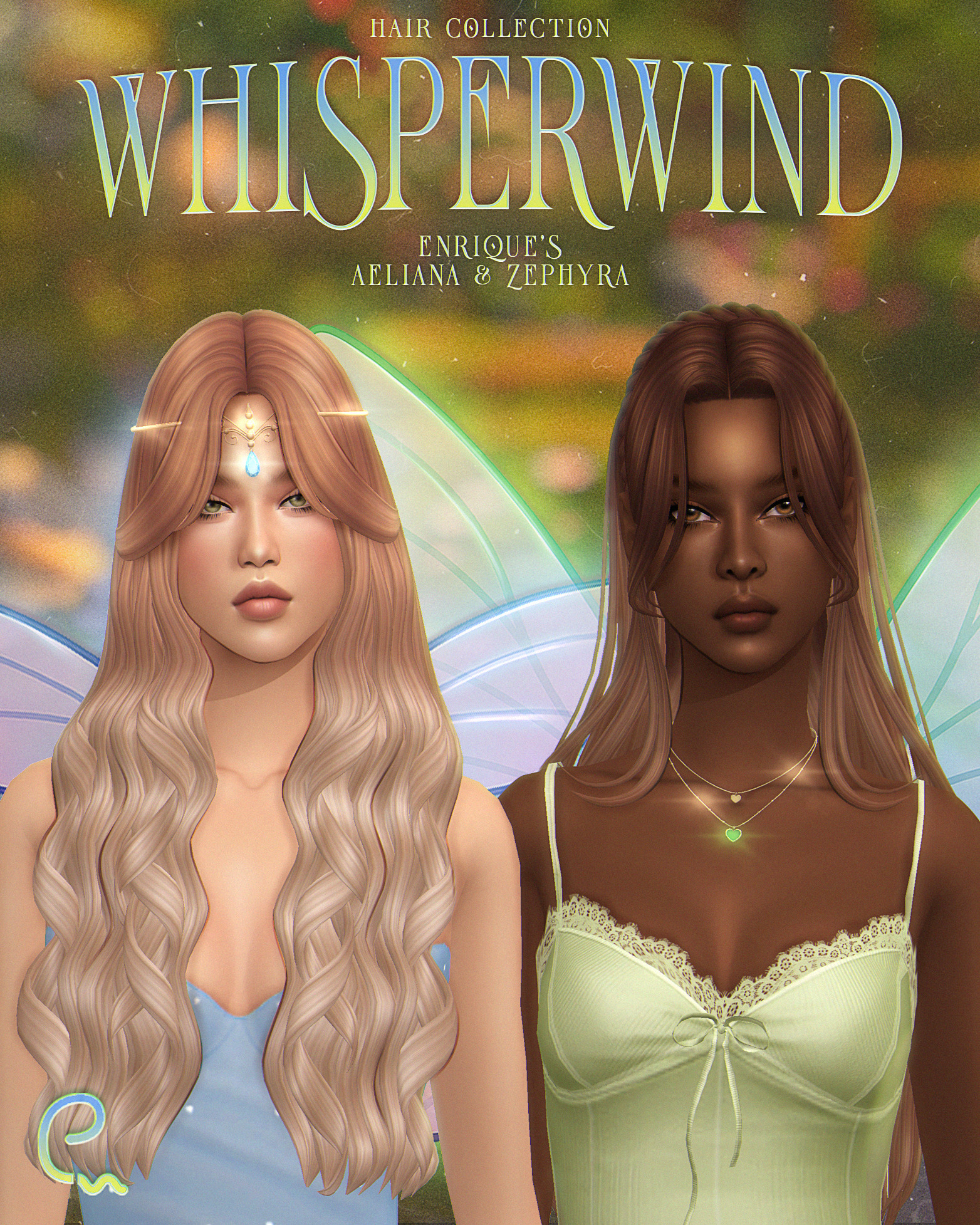 Волшебная коллекция для фей Whisperwind Hair Collection Sims 4